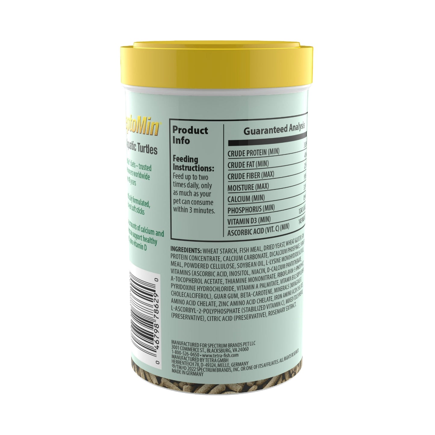 (3 pack) Tetra ReptoMin Floating Food Sticks for Aquatic Turtles, Newts and Frogs, 2.83 oz