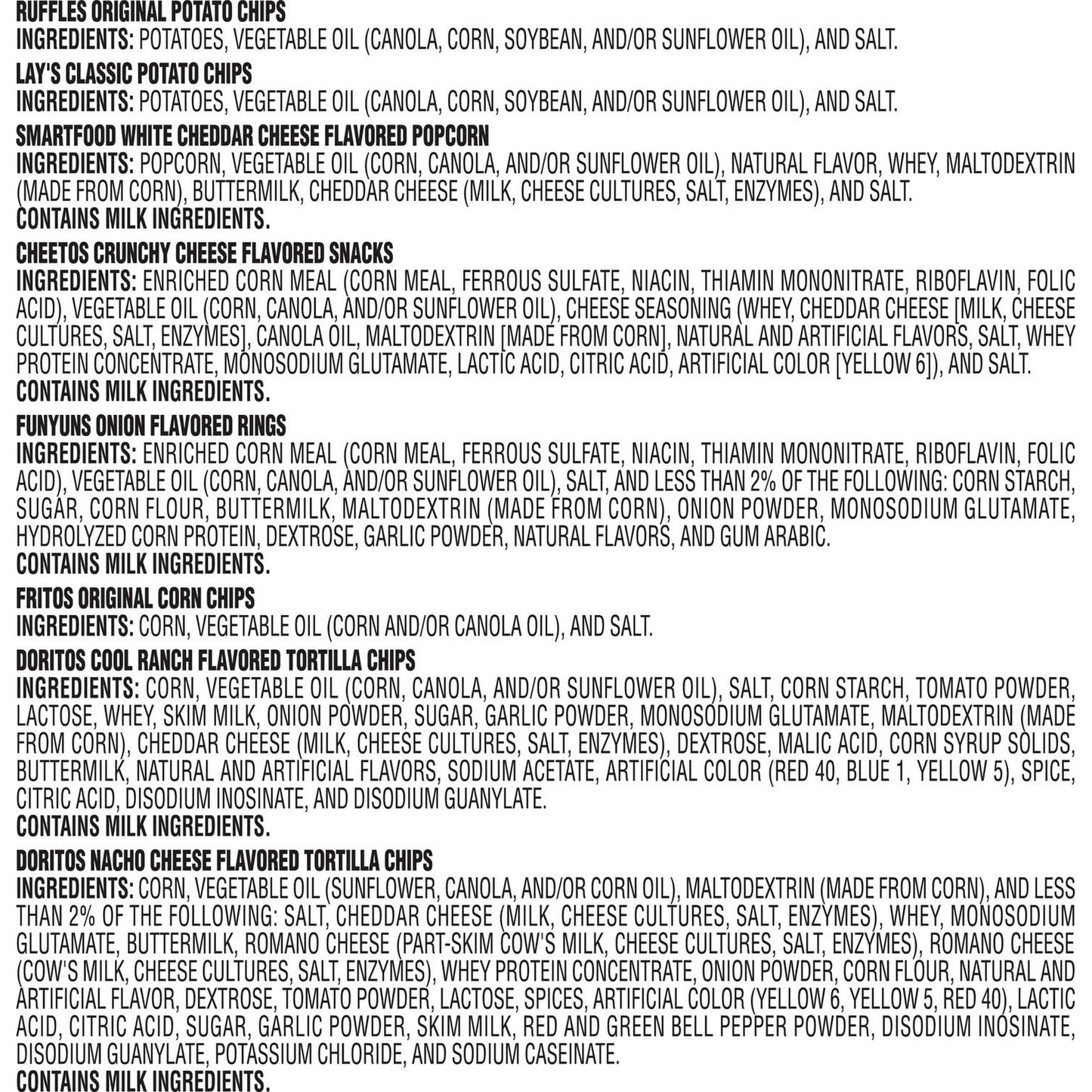 Frito Lay Classic Mix Chips Variety Pack, Mega Size, 1 oz, 42 Count