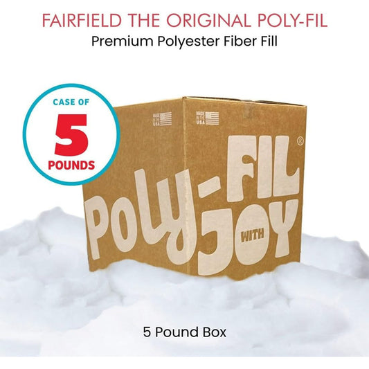 Poly-Fil¨ Premium Polyester Fiber Fill by Fairfield, 5 Pound Box