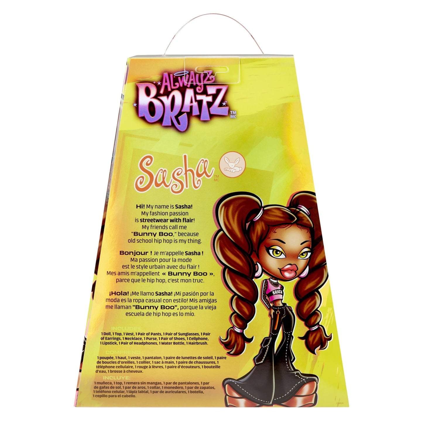 Alwayz Bratz Sasha Fashion Doll with 10 Accessories and Poster, Multicolor