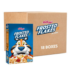 (18 pack) Kellogg's Frosted Flakes Breakfast Cereal, Fat Free, 12 oz