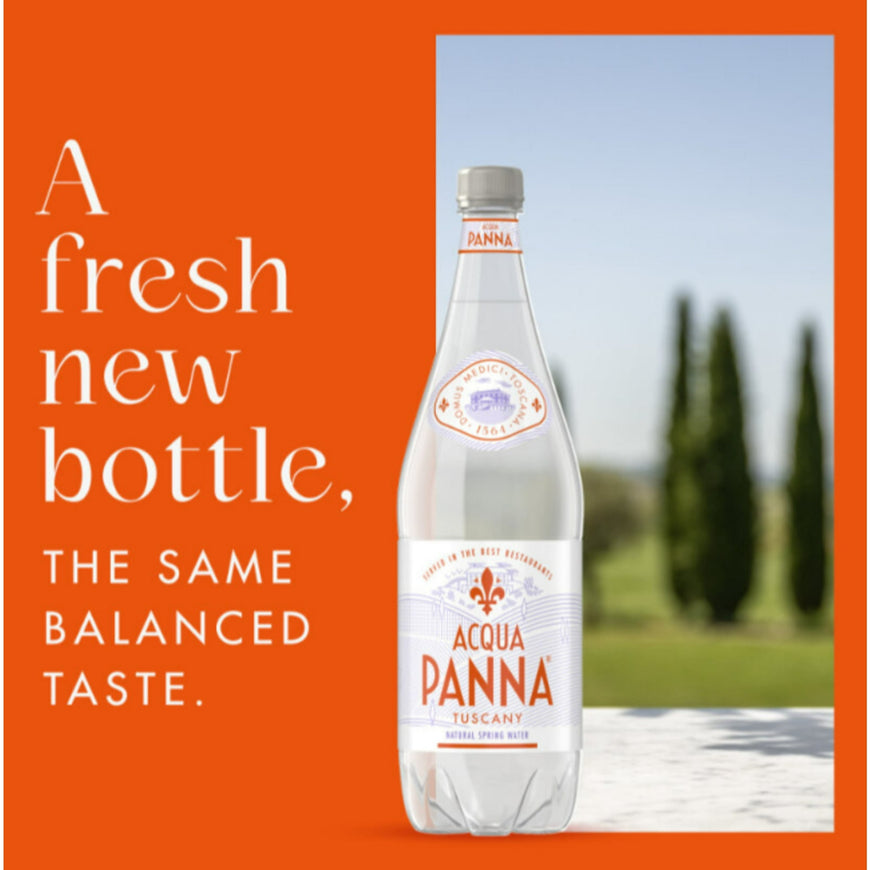 Acqua Panna Natural Spring Water, 405.6 fl oz, 12 Plastic Water Bottles