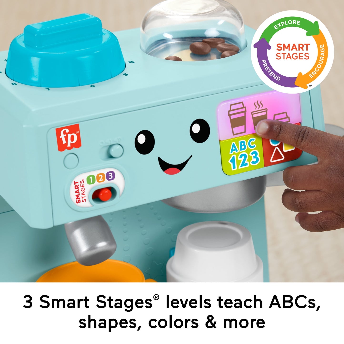 Fisher-Price Laugh & Learn Learn & Serve Coffee CafŽ Toddler Electronic Toy, 10 Play Pieces