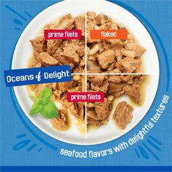 Purina Friskies Ocean Of Delight Gravy Variety Pack, Wet Cat Food, 5.5 oz Cans, 40 Pack
