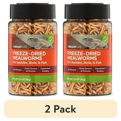 (2 pack) Vibrant Life Freeze-Dried Mealworms, 1.6 oz
