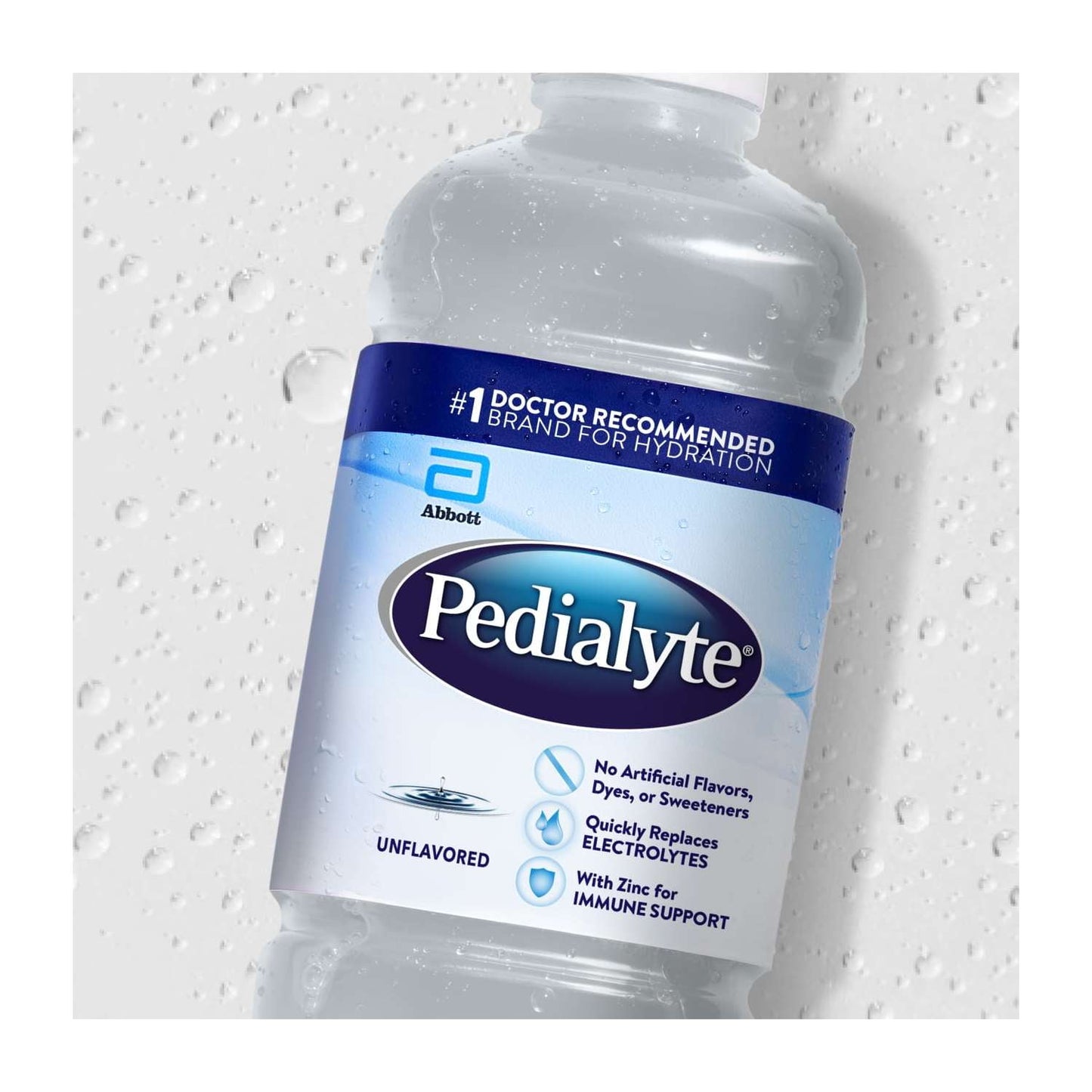 (4 pack) Pedialyte Electrolyte Drink, For Kids & Adults, Unflavored, 1 Liter