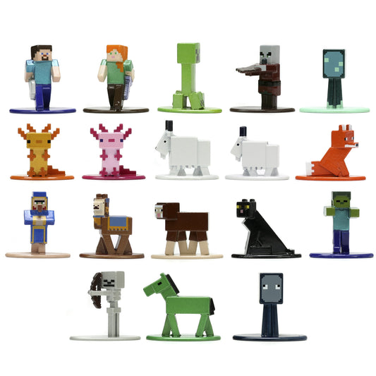 Minecraft Caves and Cliffs 18-Pack Series 8 Die-Cast Figures, Multi-Color