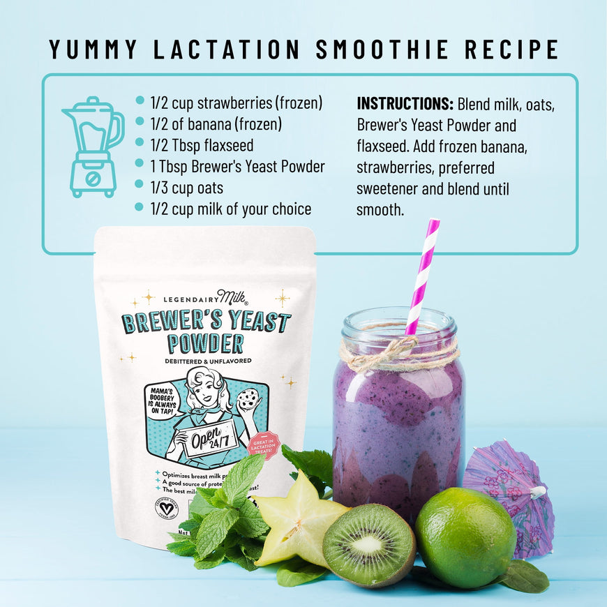 Legendairy Milk Brewer's Yeast Powder Supplement for Breast Milk Production, 16 oz