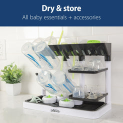 Dr. Brown's Drying Tower, Space Saving Vertical Rack for Drying, Storing, and Organizing Baby Bottles and Feeding Essentials, BPA Free