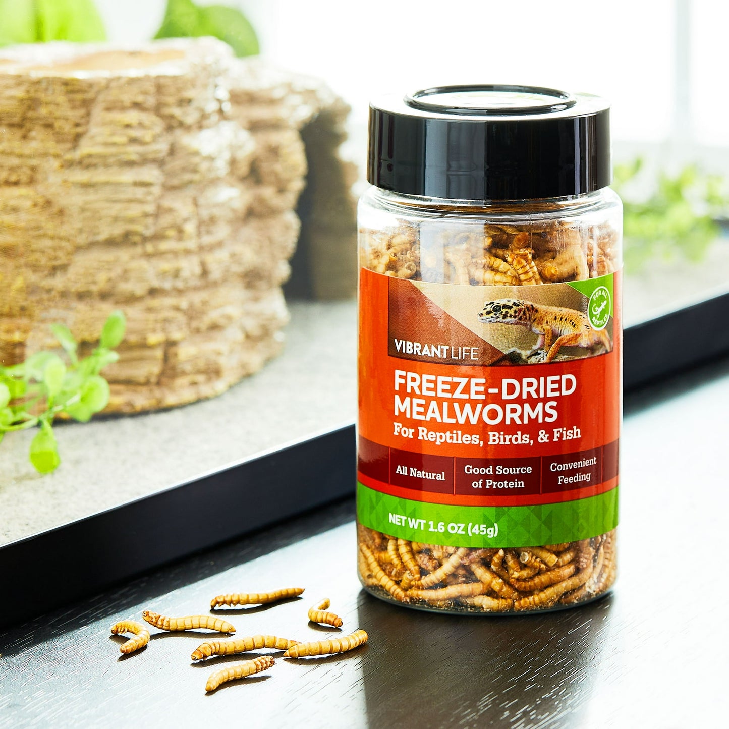 (2 pack) Vibrant Life Freeze-Dried Mealworms, 1.6 oz