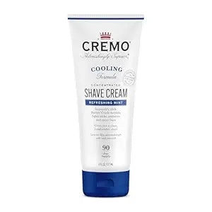Cremo Barber Grade Cooling Shave Cream, Astonishingly Superior Ultra-Slick Shaving Cream for Men, Fights Nicks, Cuts and Razor Burn, 6 Fl Oz