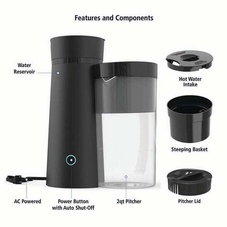 Mainstays 2-Quart Iced Tea and Iced Coffee Maker, 8-Cup