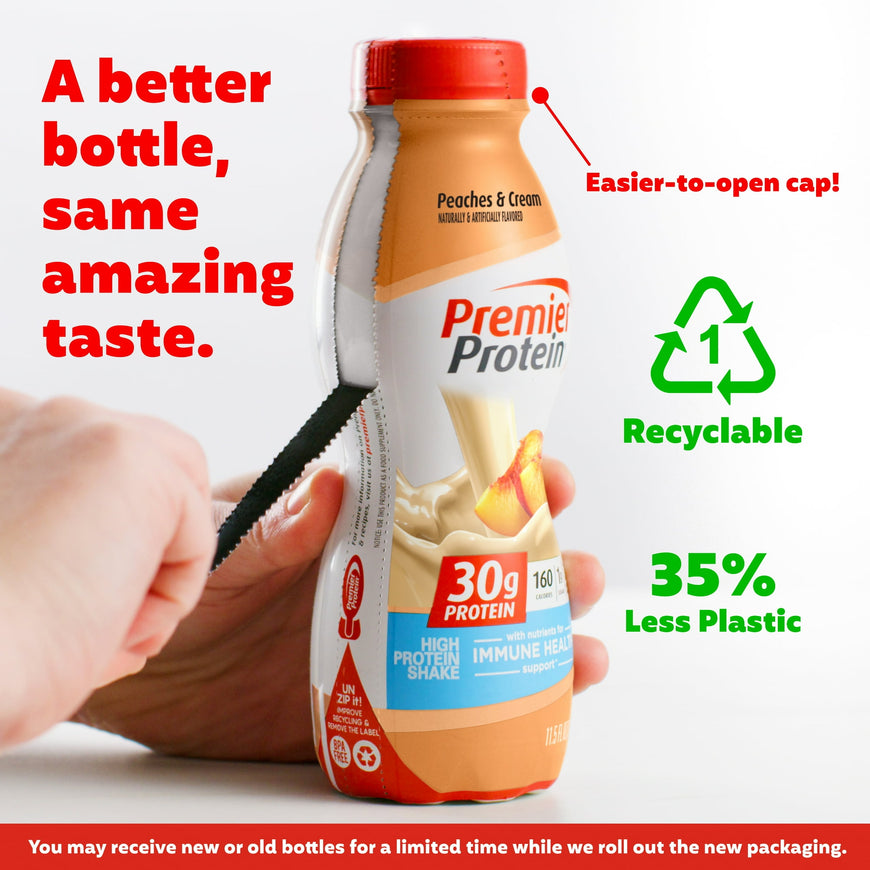 Premier Protein Shake, Peaches & Cream, 30g Protein, 11.5 fl oz, 12 ct