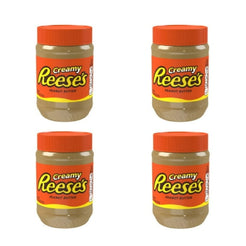 (4 pack) Reese's Creamy Peanut Butter Spread, Jar 18 oz