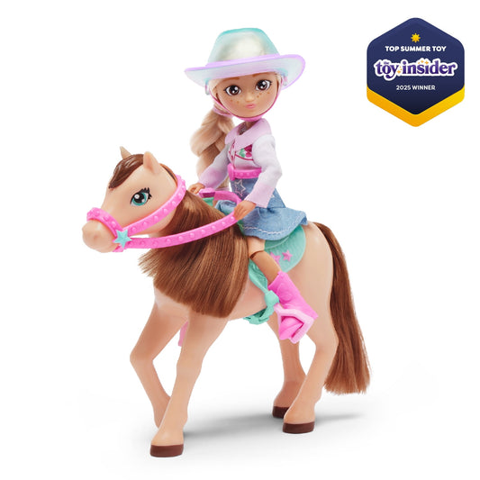 Hey Bestie Charlie & Daisy (5.5-inch) Fashion Doll & Toy Horse Set, Blonde Hair & Brown Eyes, Ages 3 & Up