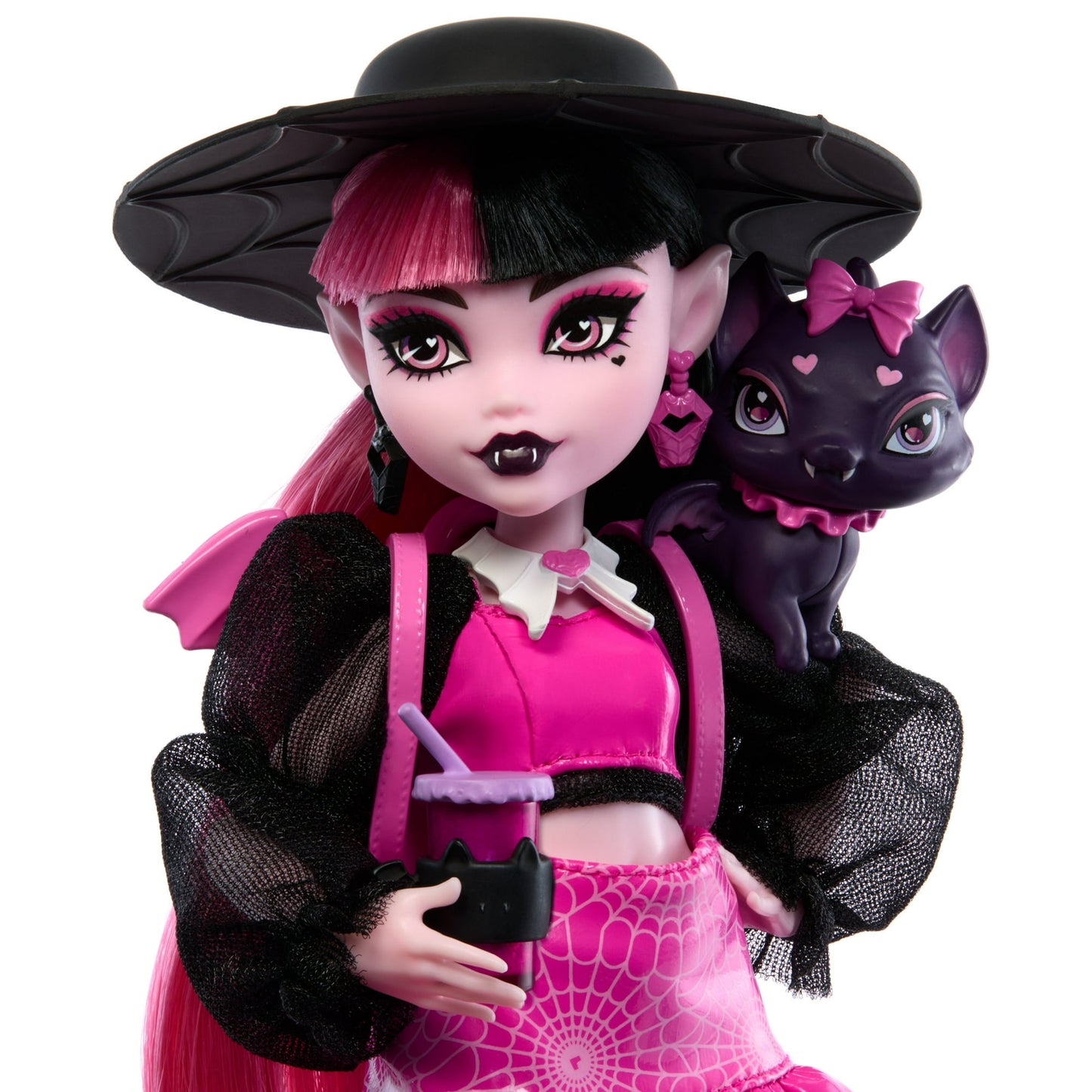 Monster High Draculaura Fashion Doll with Pet Bat-Cat Count Fabulous and Accessories