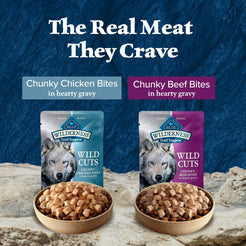 Blue Buffalo Wilderness Wild Cuts Wet Dog Food Toppers, Chicken & Beef, 3-oz. (12 Count)