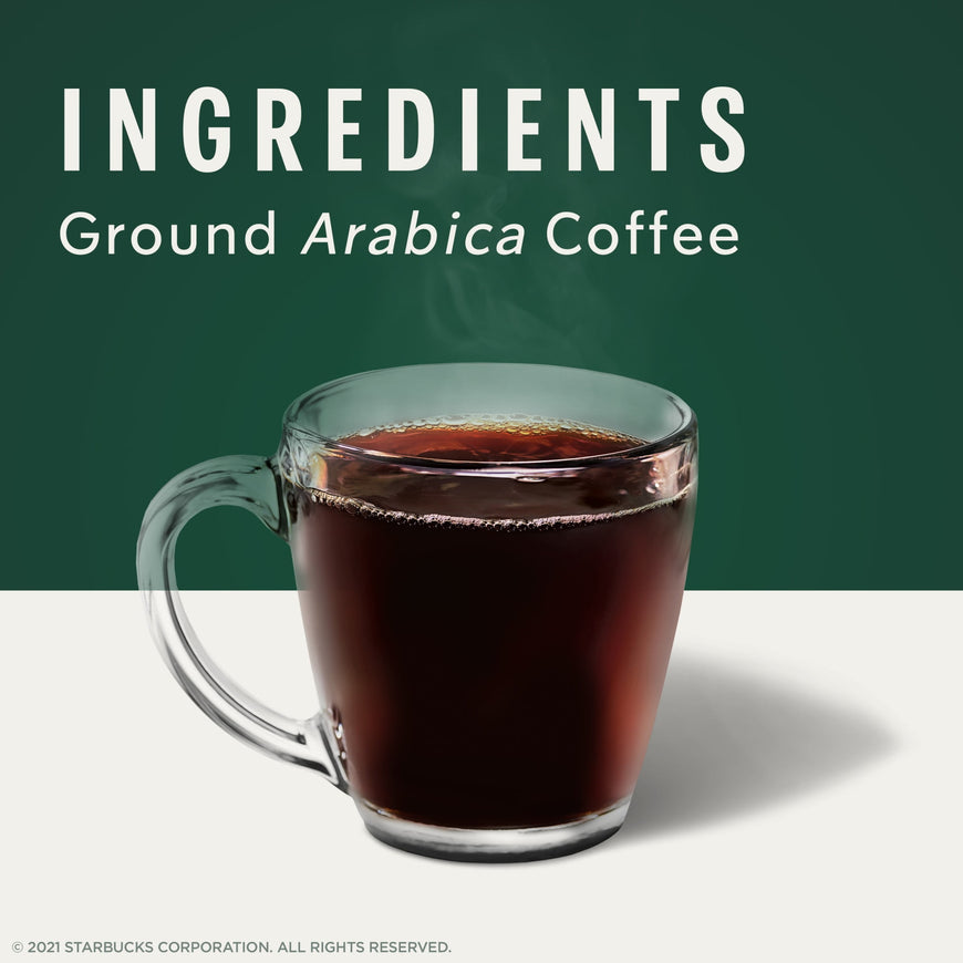 Starbucks Arabica Beans Pike Place Roast, Medium Roast, Ground Coffee, 18 oz