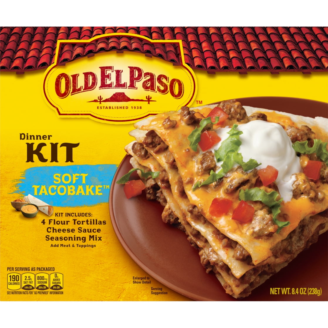 (12 pack) Old El Paso Soft TacoBake Dinner Kit, 8.4 oz.