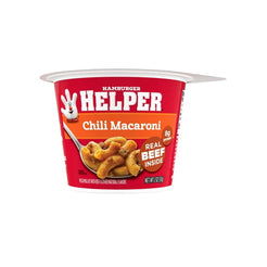 (6 pack) Hamburger Helper Chili Macaroni, 2 oz Microwave Cup, Shelf Stable (Dried)
