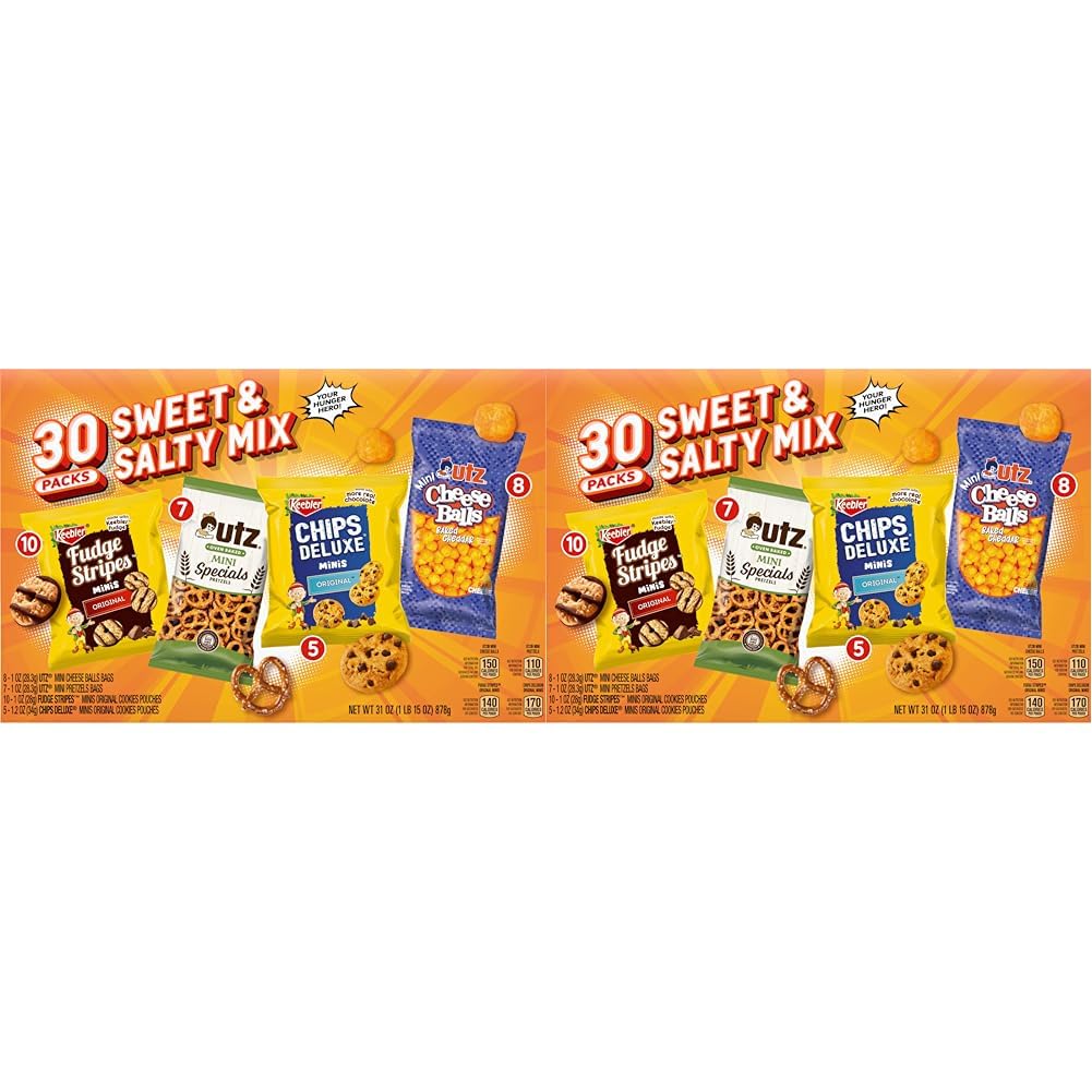 Keebler Cookies and Crackers, Variety Pack, 30 Ct. (Pack of 2)