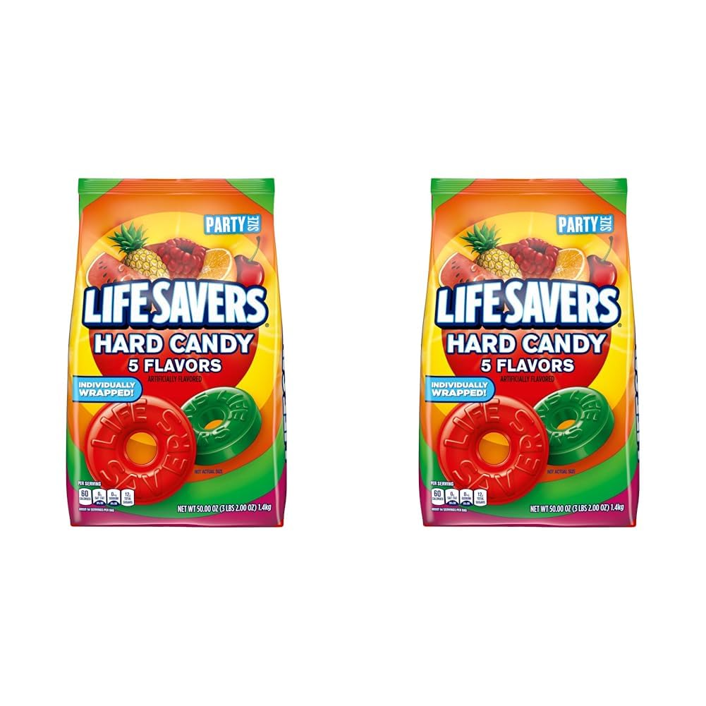 LifeSavers Hard Candy, Original Five Flavors, 50 Oz Bag (Pack of 2)