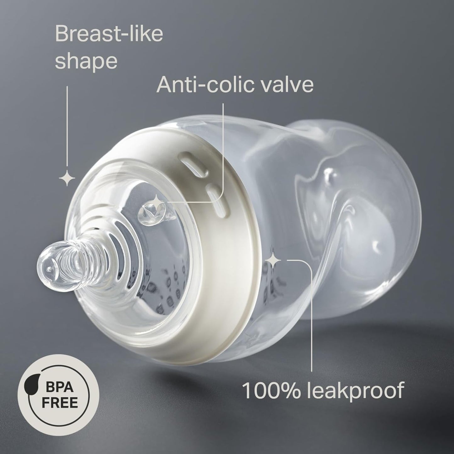 Tommee Tippee Natural Start Anti-Colic 5 oz BPA Free Baby Bottles, 0+ Months, Slow Flow Breast-Like Nipple, Self Sterilizing, Designed for Seamless Transition Between Bottle and Breast, Pack of 4
