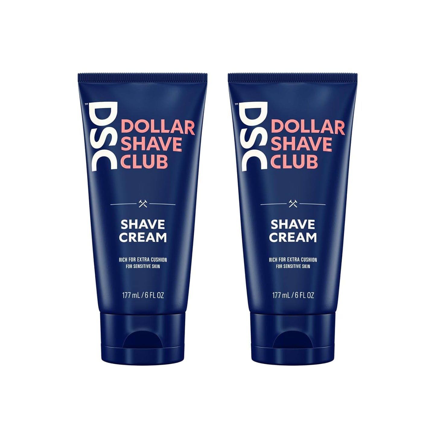 Dollar Shave Club, Shave Cream 2-Pack, Formulated with Aloe Leaf Juice, Macadamia & Coconut Oils, No Alcohol, Synthetic Dyes or Parabens, Extra Thick...