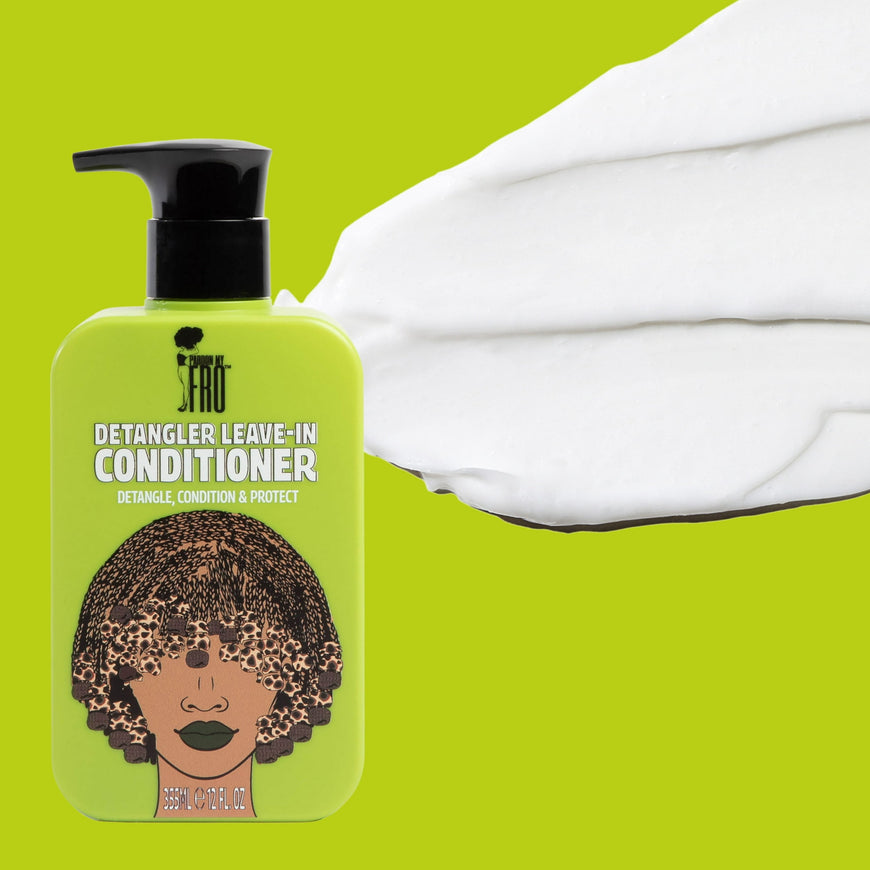 Pardon My Fro Detangling Leave-in Conditioner with Argan and Jojoba Oil, 4A-4C Hair Types, 12 fl oz