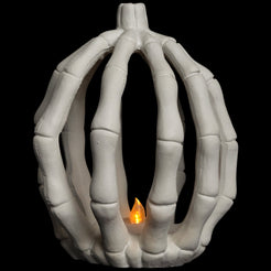 Northlight LED Lighted Skeleton Pumpkin Halloween Decoration - 6.25"