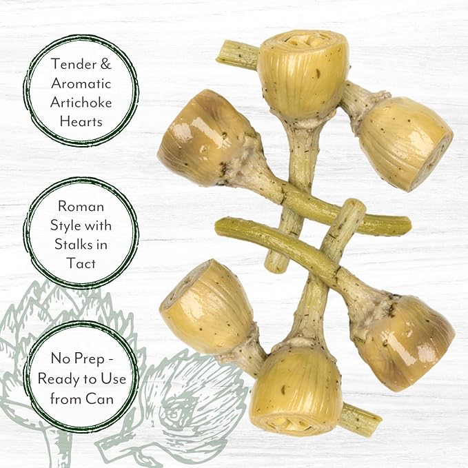 Roland Foods Roman Style Artichoke Hearts with Stalks, Specialty Imported Food, 5 Pound 8.2 Ounce Can, Pack of 1
