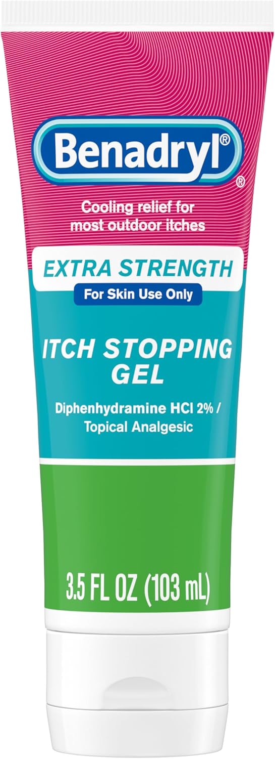 Benadryl Extra Strength Anti-Itch Topical Gel with 2% Diphenhydramine HCI for Itch Relief of Outdoor Itches Associated with Poison Ivy, Insect Bites &..