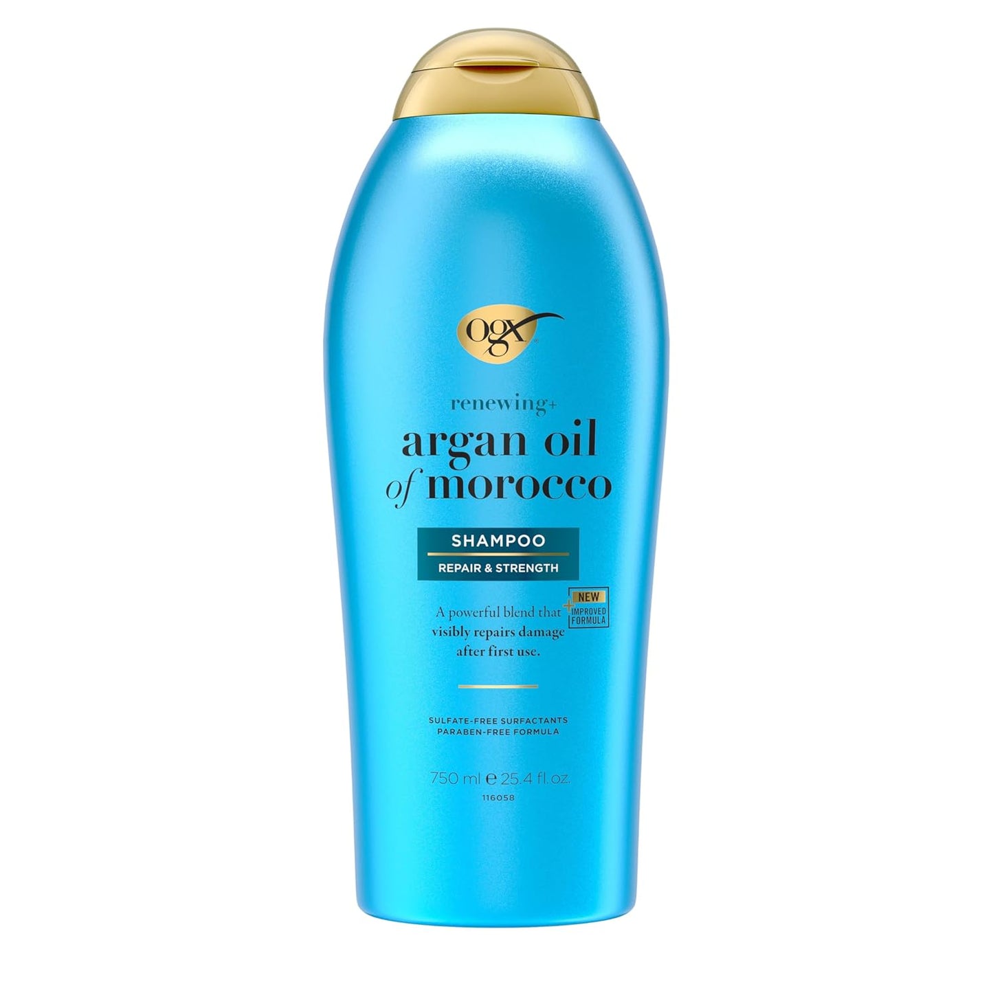 OGX Renewing + Argan Oil of Morocco Shampoo, Damage Repair Shampoo & Argan Oil to Help Strengthen & Repair Dry, Damaged Hair, Paraben-Free,...