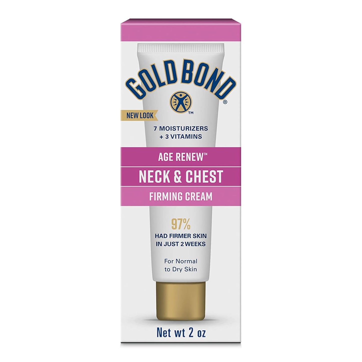 Gold Bond Age Renew Neck & Chest Firming Cream, 2 oz., Clinically Tested Skin Firming Cream