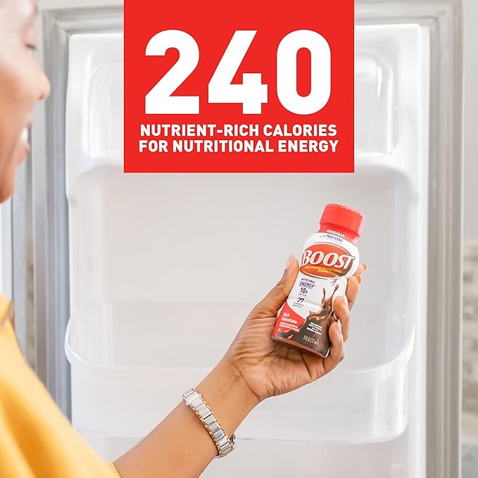 BOOST Original Ready to Drink Nutritional Drinks, Rich Chocolate, 8 Fl Oz Bottles (Pack of 24)