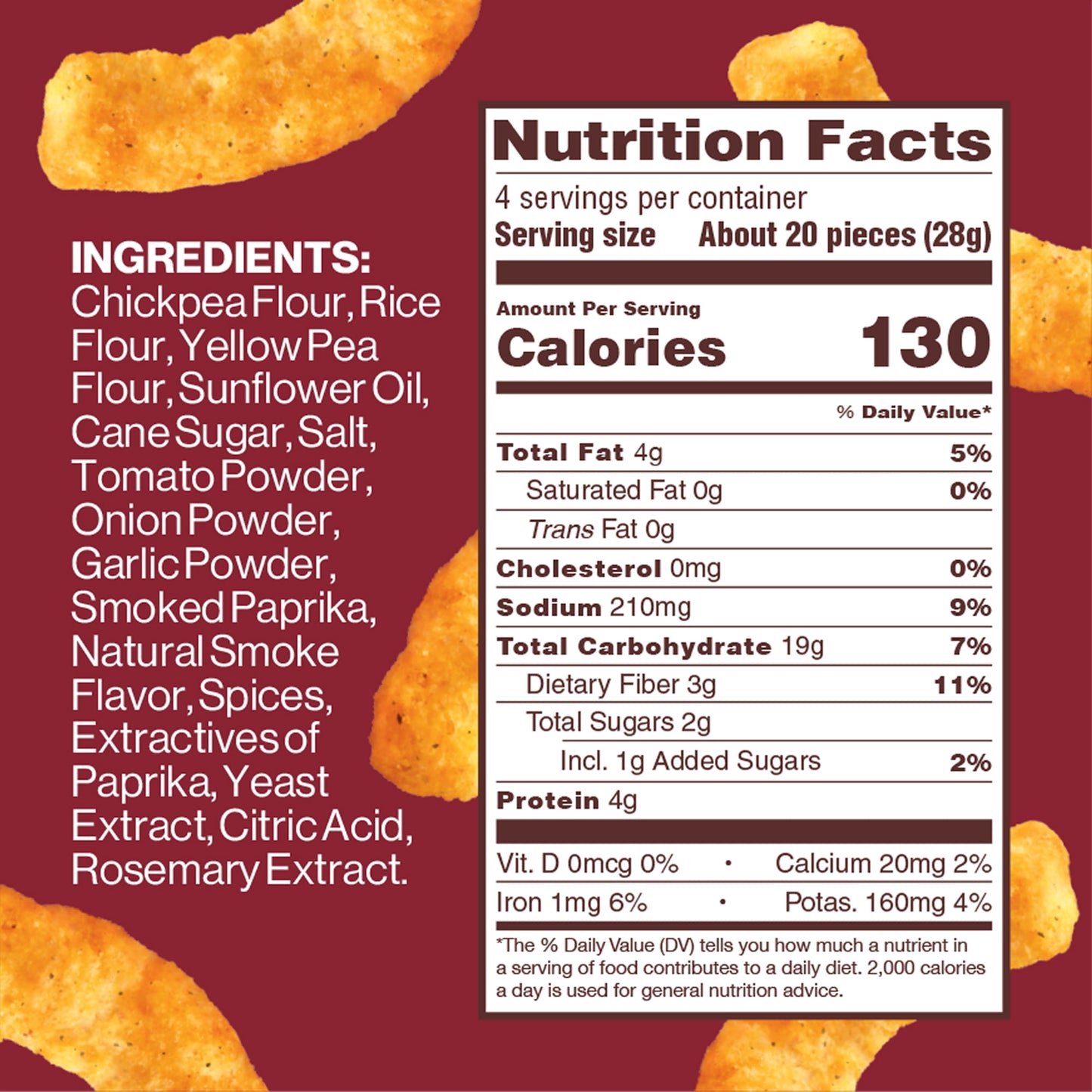 (4 pack) HIPPEAS Chickpea Puffs, Vegan Bohemian Barbecue, Gluten-Free, 4 oz Bag