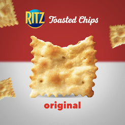 (3 pack) RITZ Toasted Chips Original Crackers, Party Snacks, Family Size, 11.4 oz