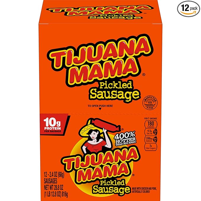 Penrose Tijuana Mama Pickled Sausages, 2.4 Ounce, 12 Pack