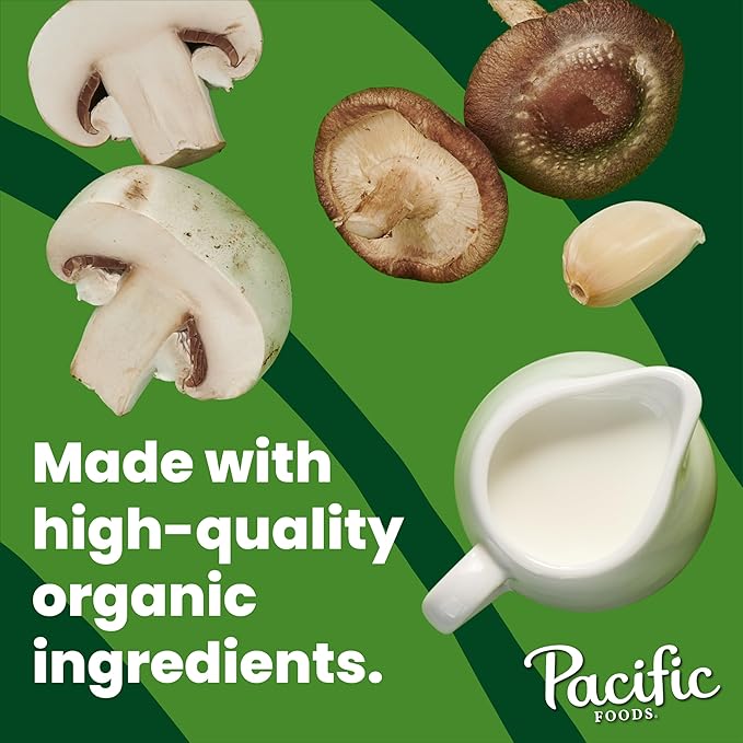 Pacific Foods Organic Cream of Mushroom Soup, 10.5 oz Can (Pack of 12)