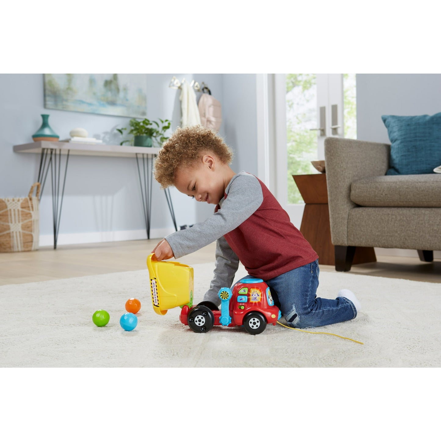 VTech Drop & Go Dump Truck with Accessories, Electronic Learning Baby and Toddler Toys