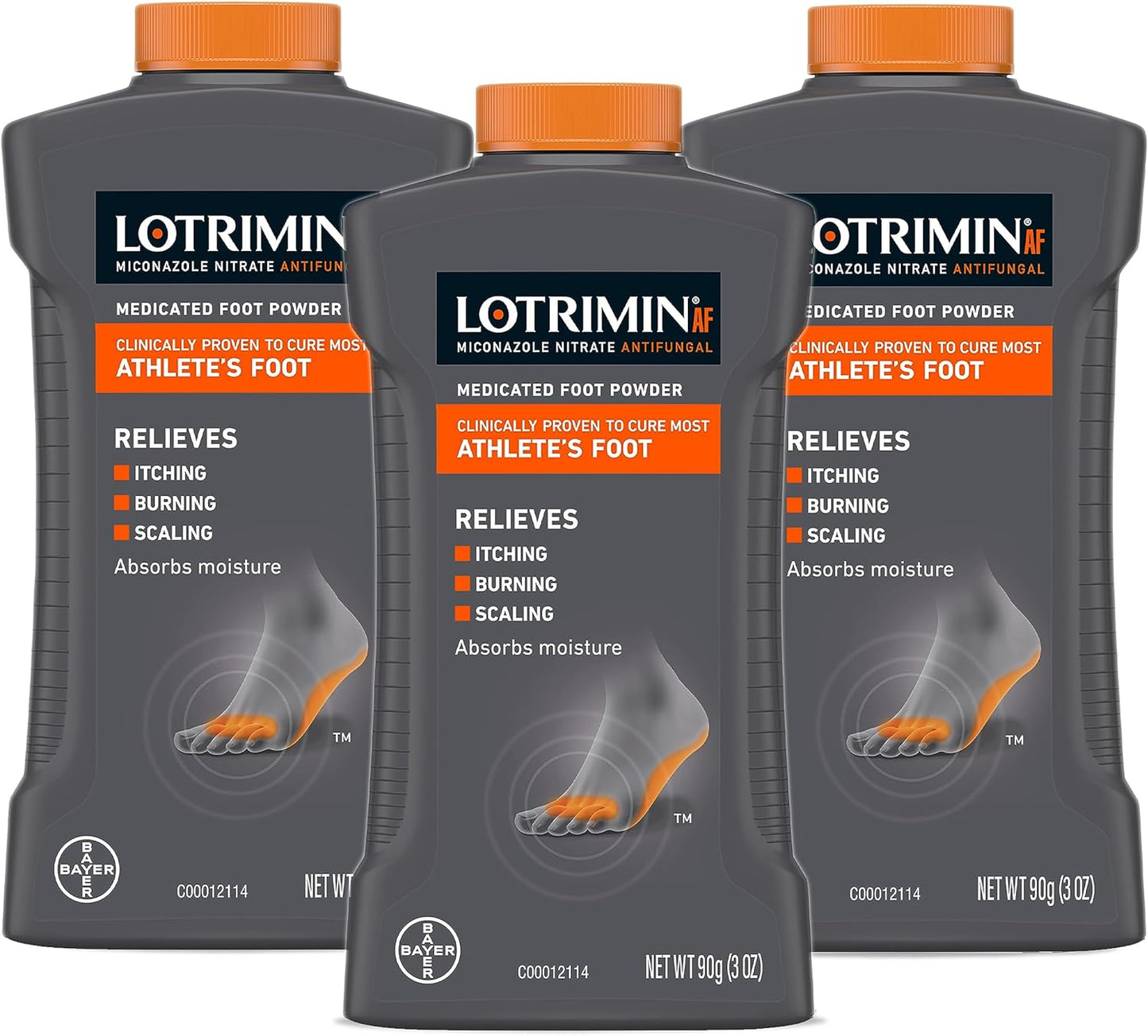 Lotrimin AF Athlete's Foot Antifungal Powder, Miconazole Nitrate 2% Treatment, Clinically Proven Effective Antifungal Treatment of Most AF, Jock Itch...