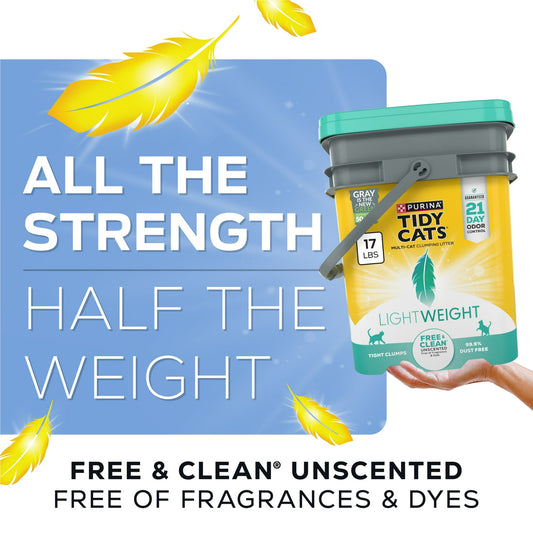 Purina Tidy Cats LightWeight_Free and Clean Unscented Clumping Cat Litter