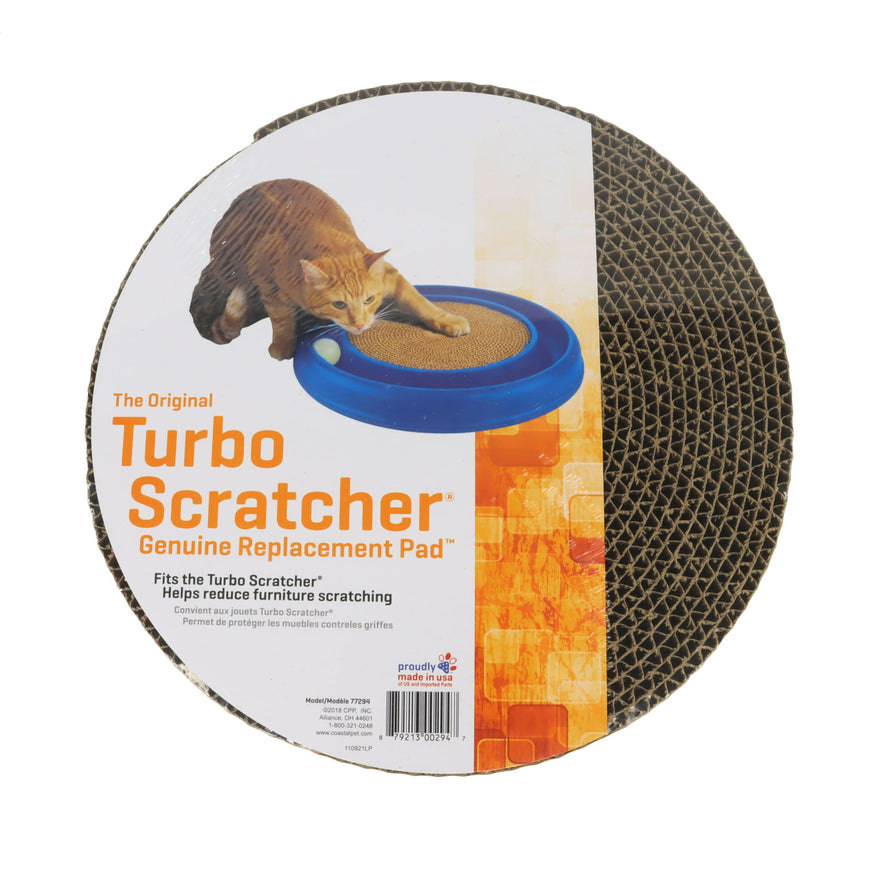 (4 pack) Morovilla Turbo Scratcher Replacement Pad Recycled Cardboard