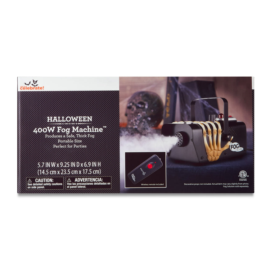 400W Fog Machine with Wireless Remote, Black, Halloween by Way To Celebrate