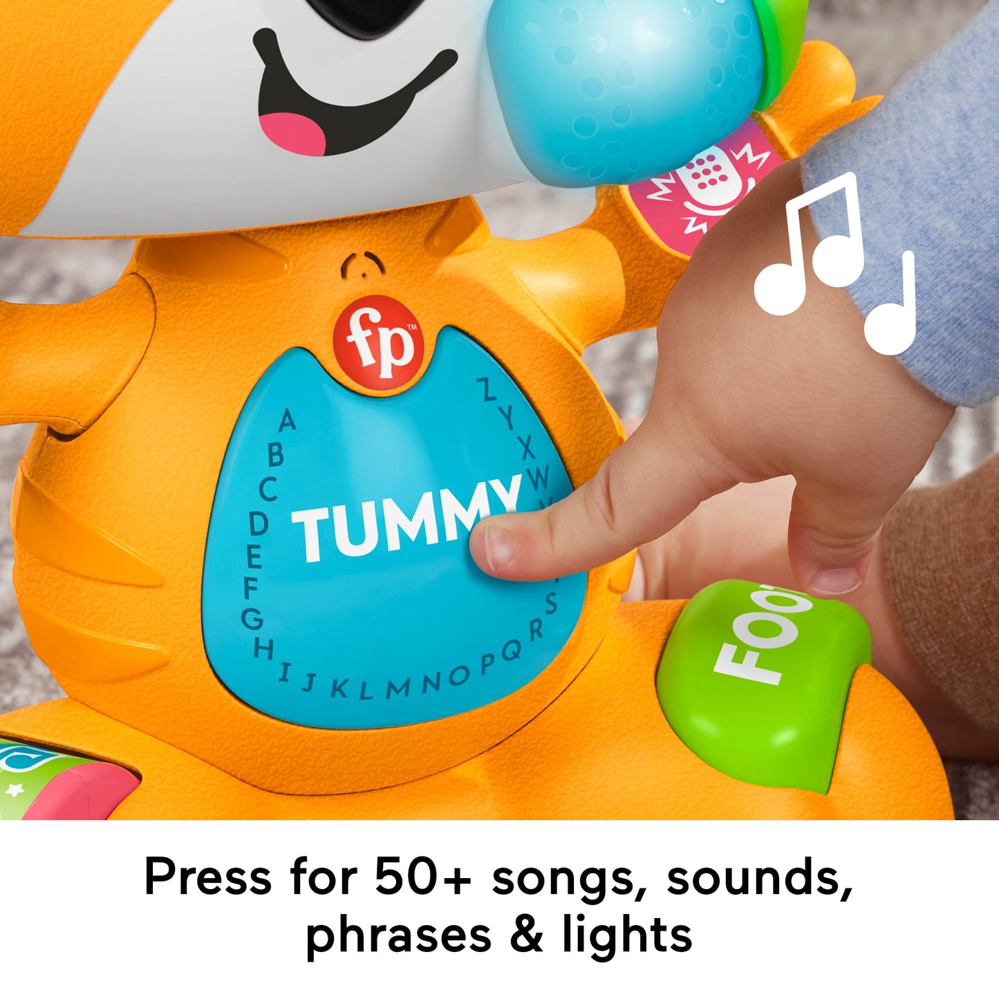 Fisher-Price Link Squad Bop & Groove Tiger Baby Learning Toy with Music & Lights