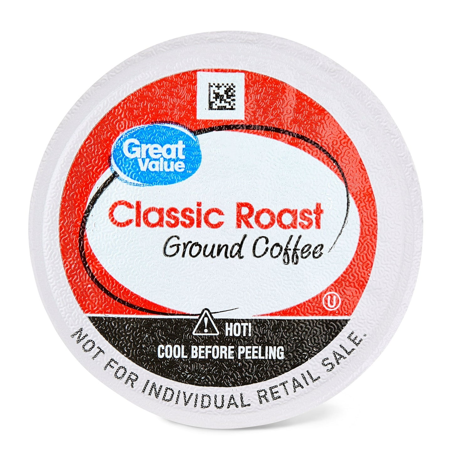 Great Value Classic Medium Roast Ground Coffee Pods, 31.7 oz, 100 Count