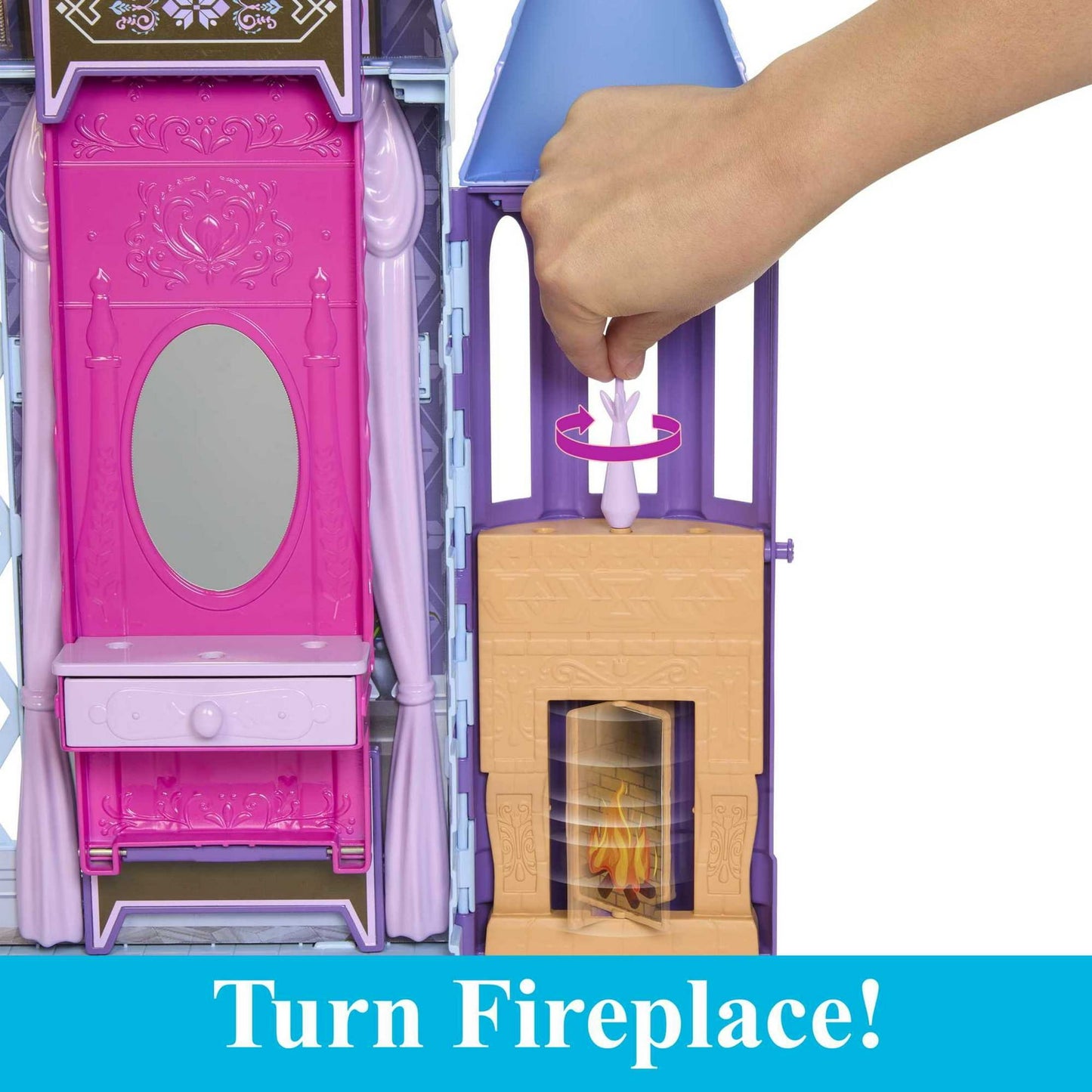 Disney Frozen Arendelle Castle Dollhouse with Elsa Fashion Doll, 4 Play Areas and 15 Accessories
