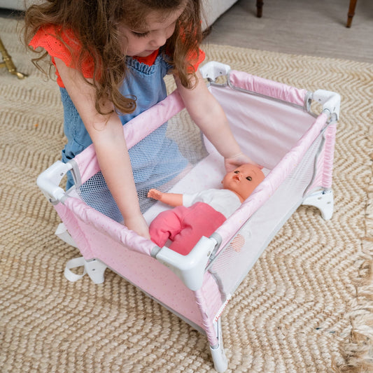 Hopscotch Lane My Baby DollÕs Plastic Travel Crib, Baby Doll Accessory, Children Ages 2+
