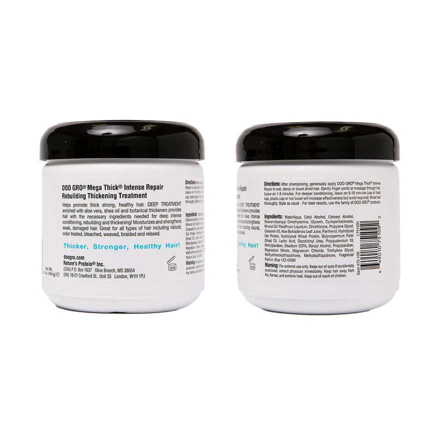 Doo Gro Mega Thick Rebuilding Intense Repair Thickening Treatment, 16 oz., Damaged Hair