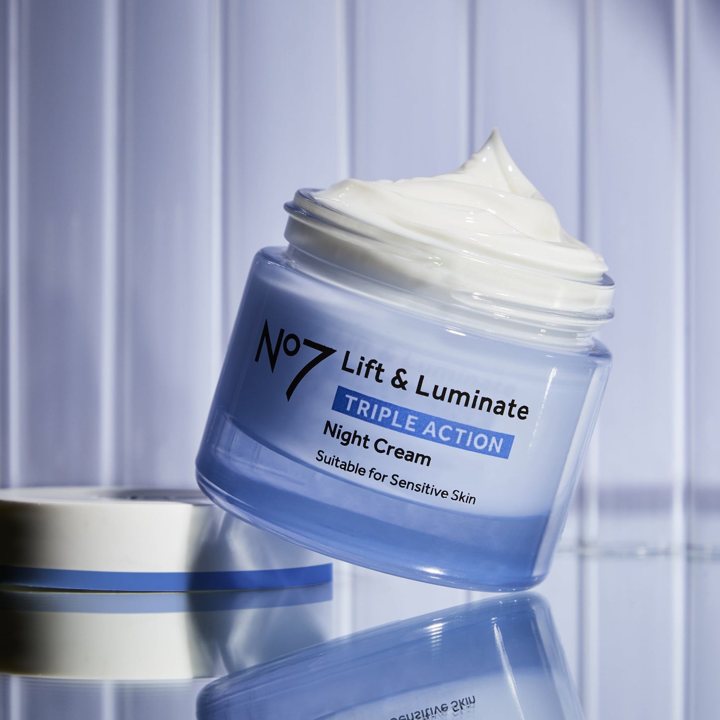 No7 Lift & Luminate Triple Action Night Cream with Collagen Peptides & Vitamin C, All Skin Types, 1.69 oz